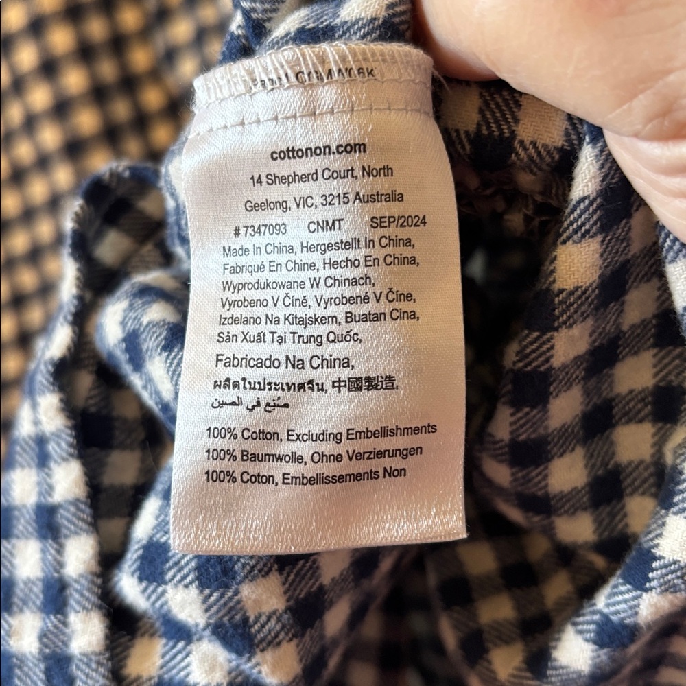 Girls flannel Checkered Dress 6 - Picture 5 of 5